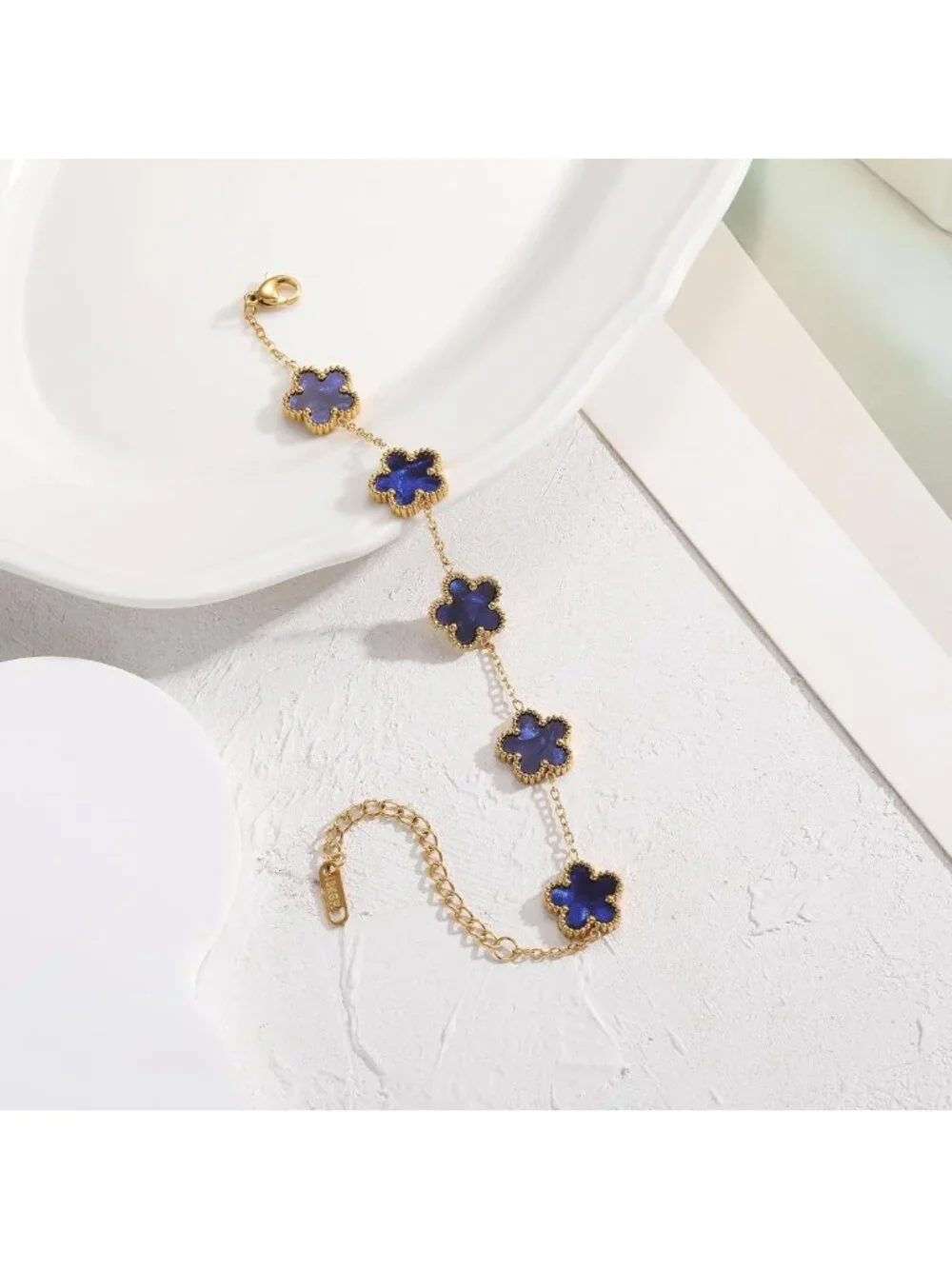 18K Gold Plated Four Leaf Clover Bracelet - Lucky Charm Jewelry Gift for Women